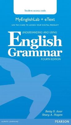 Book cover for Understanding and Using English Grammar MyLab English & eText Access Code Card