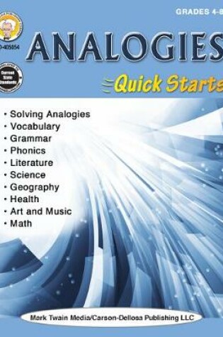 Cover of Analogies Quick Starts Workbook, Grades 4 - 12