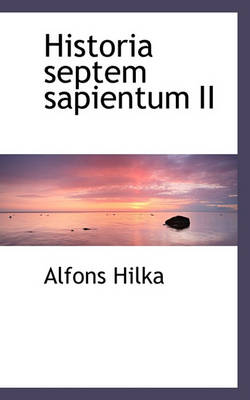 Book cover for Historia Septem Sapientum II