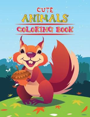 Book cover for Cute Animals Coloring Book