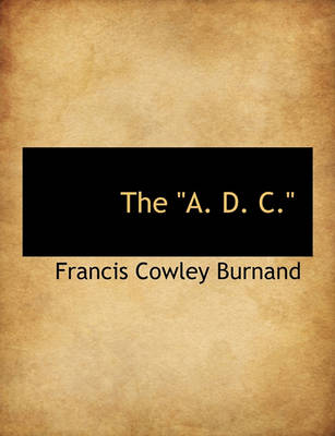 Book cover for The "A. D. C."