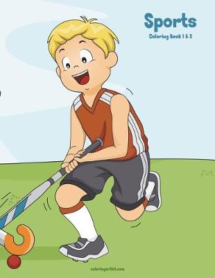 Book cover for Sports Coloring Book 1 & 2