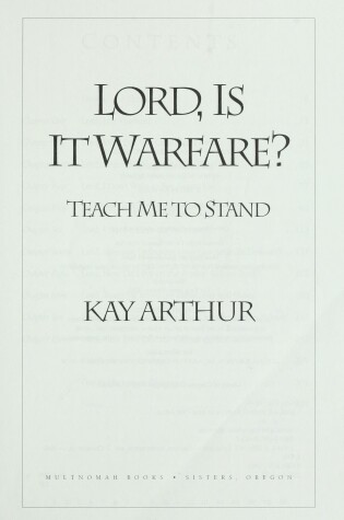 Cover of Lord, is It Warfare?