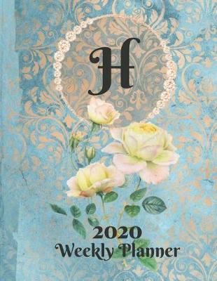 Book cover for Plan On It Large Print 2020 Weekly Calendar Planner 15 Months Notebook Includes Address Phone Number Pages - Monogram Letter H