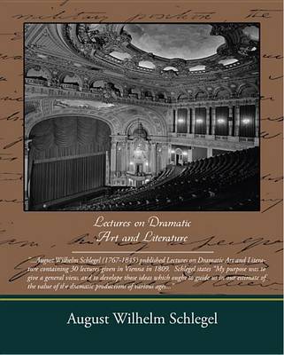Book cover for Lectures on Dramatic Art and Literature (eBook)
