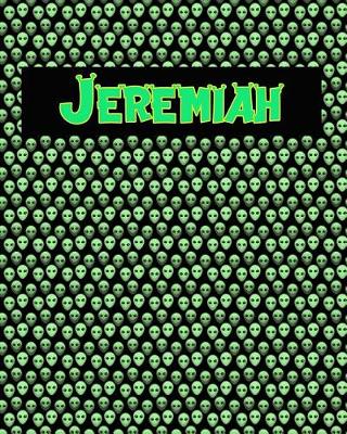 Book cover for 120 Page Handwriting Practice Book with Green Alien Cover Jeremiah