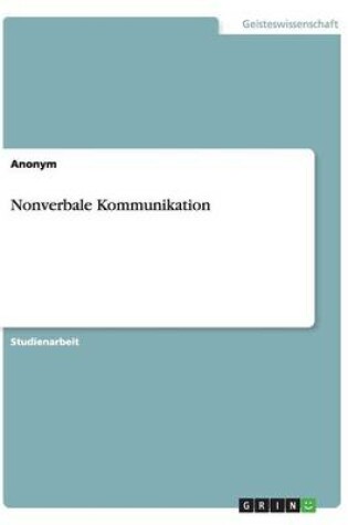 Cover of Nonverbale Kommunikation