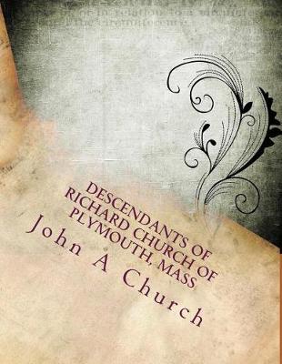 Book cover for Descendants of Richard Church of Plymouth, Mass