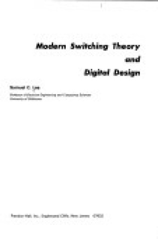 Cover of Modern Switching Theory and Digital Design