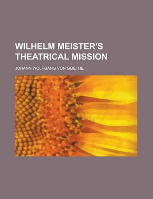 Book cover for Wilhelm Meister's Theatrical Mission