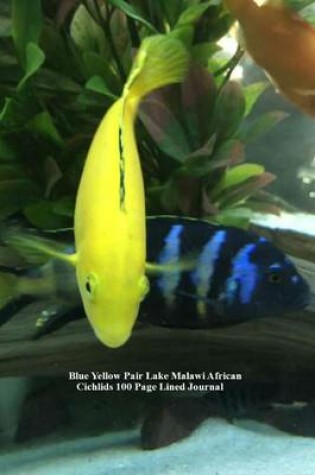 Cover of Blue Yellow Pair Lake Malawi African Cichlids 100 Page Lined Journal