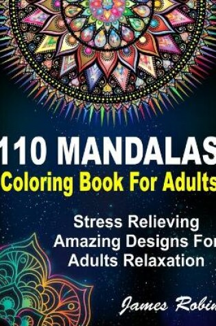 Cover of 110 Mandalas coloring book for adults