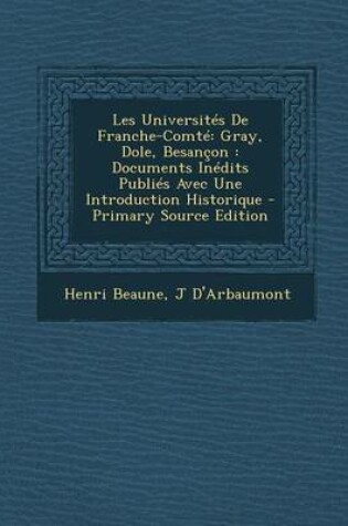 Cover of Les Universites de Franche-Comte