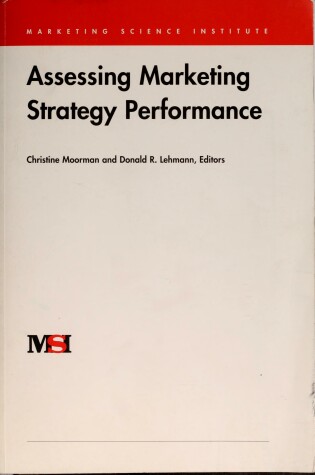 Cover of Assessing Marketing Strategy Performance