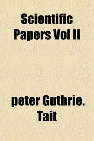 Cover of Scientific Papers Vol II