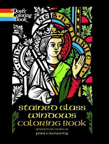 Book cover for Stained Glass Windows Colouring Book