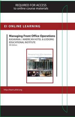 Book cover for Managing Front Office Operations Online Component (Ahlei) -- Access Card