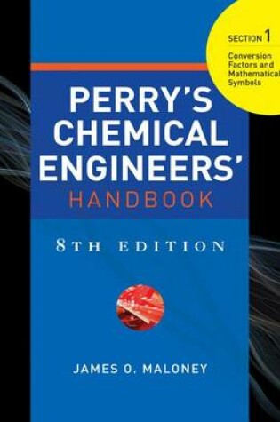 Cover of Perry's Chemical Engineer's Handbook, 8th Edition, Section 1