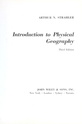 Cover of Introduction to Physical Geography