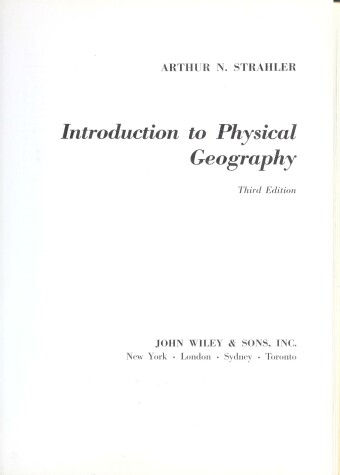 Book cover for Introduction to Physical Geography