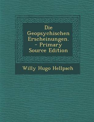 Book cover for Die Geopsychischen Erscheinungen.