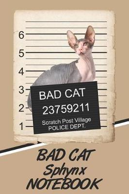 Book cover for Bad Cat Sphynx Notebook