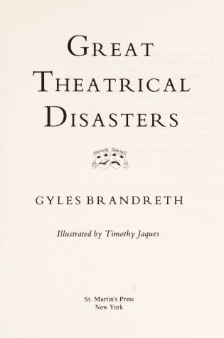 Cover of Great Theatrical Disasters