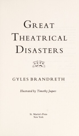 Cover of Great Theatrical Disasters