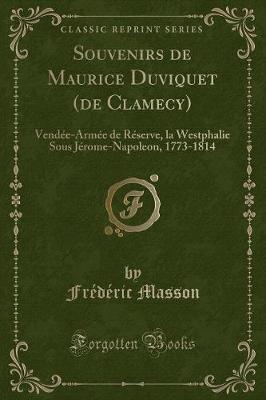 Book cover for Souvenirs de Maurice Duviquet (de Clamecy)