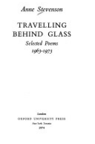 Cover of Travelling Behind Glass