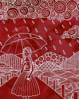 Book cover for Bullet Journal Notebook Watercolor Girl in the Rain 2