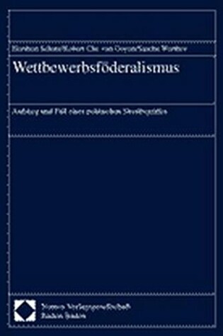 Cover of Wettbewerbsfoderalismus