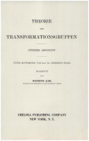 Cover of Theorie Der Transformationsgruppen