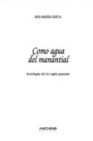 Cover of Como Agua de Manatial