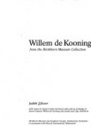 Cover of Willem de Kooning