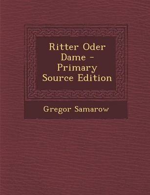 Book cover for Ritter Oder Dame