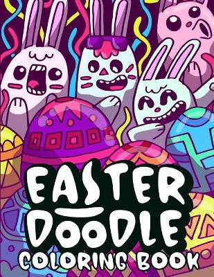 Book cover for Easter coloring book Doodle