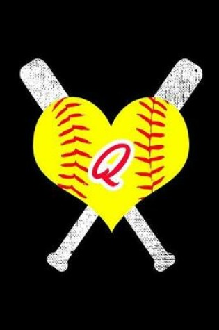 Cover of Q Monogram Initial Softball Journal