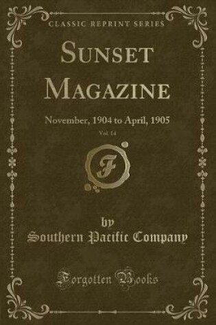 Cover of Sunset Magazine, Vol. 14