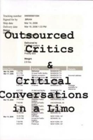 Cover of Outsourced Critics and Critical Conversations in a Limo