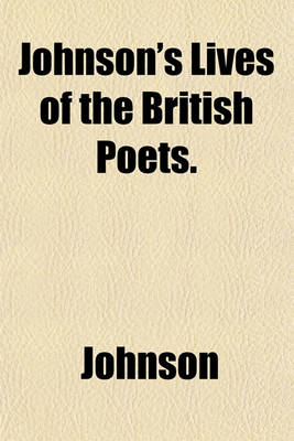 Book cover for Johnson's Lives of the British Poets,1