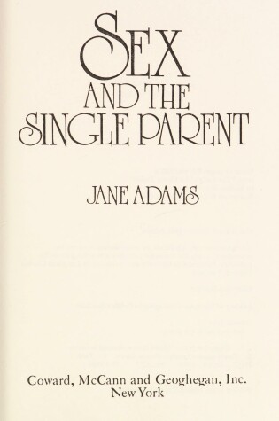 Cover of Sex and the Single Parent