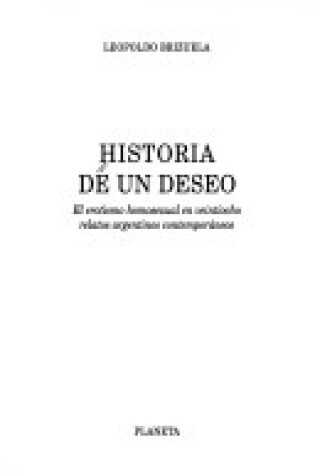 Cover of Historia de Un Deseo