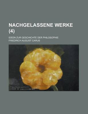 Book cover for Nachgelassene Werke; Ideen Zur Geschichte Der Philosophie (4)