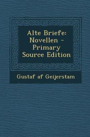 Cover of Alte Briefe