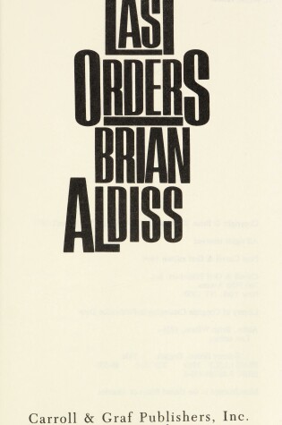 Cover of Last Orders