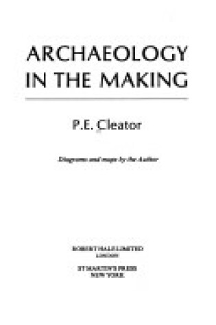 Cover of Archaeology in the Making