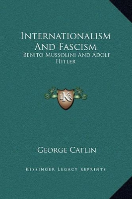 Book cover for Internationalism And Fascism