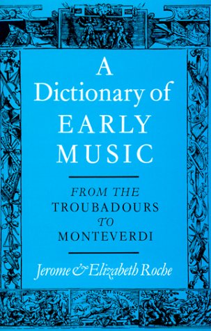 Book cover for Dictionary of Early Music