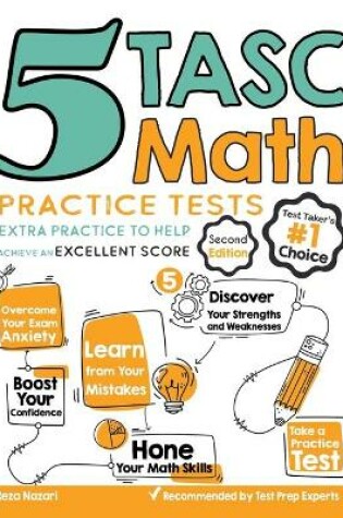 Cover of 5 TASC Math Practice Tests